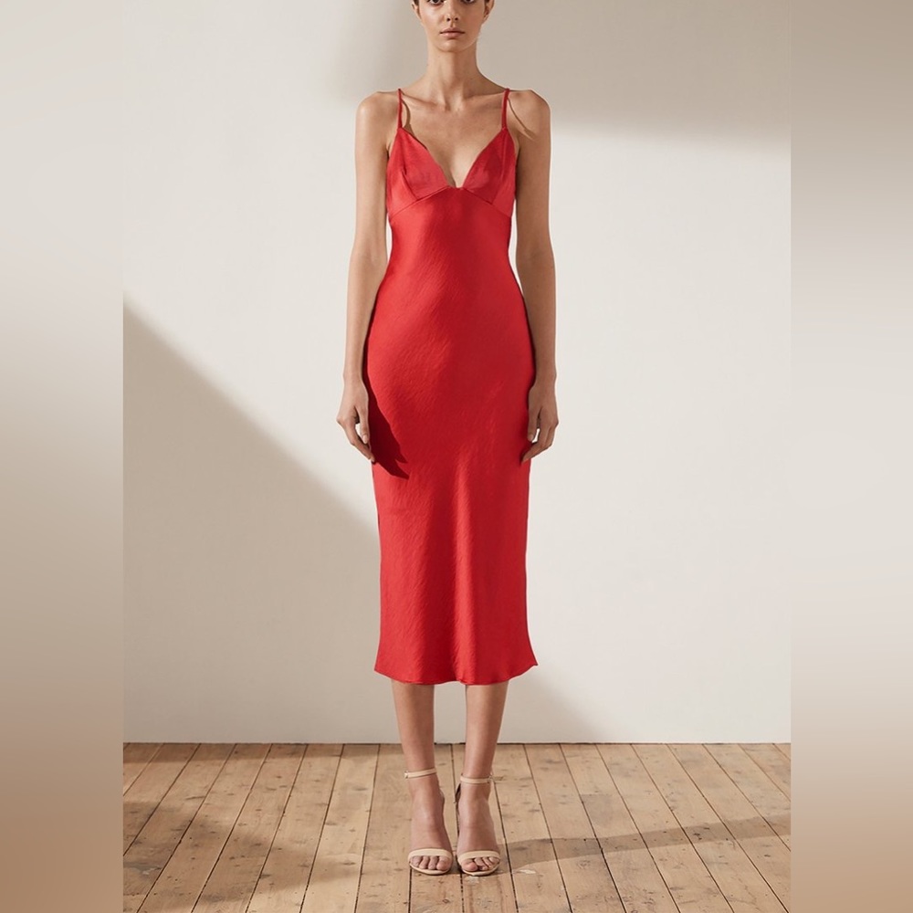 Shona Joy Adonis Bias Slip Midi Dress